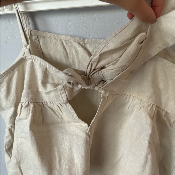 NWOT Pacsun Linen Tie Back Top - Picture 3 of 4